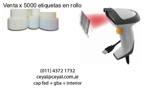 Venta x 5000 etiquetas en rollo