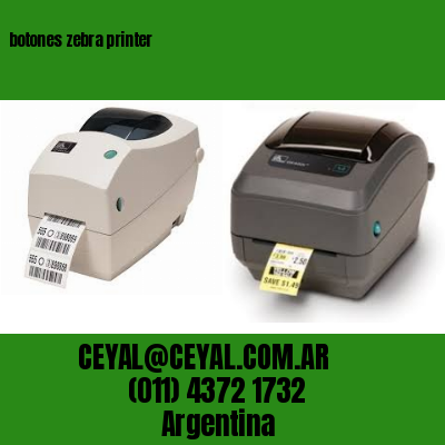 botones zebra printer