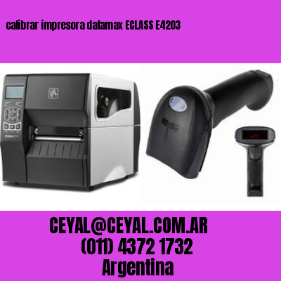 calibrar impresora datamax ECLASS E4203