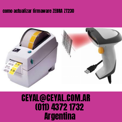 como actualizar firmaware ZEBRA ZT230