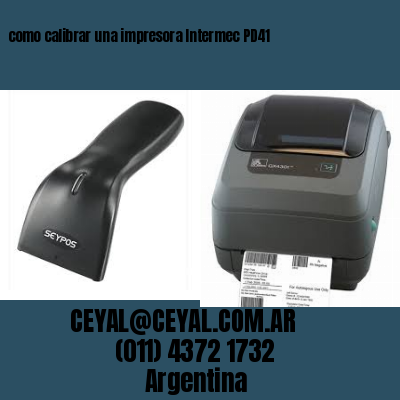 como calibrar una impresora Intermec PD41