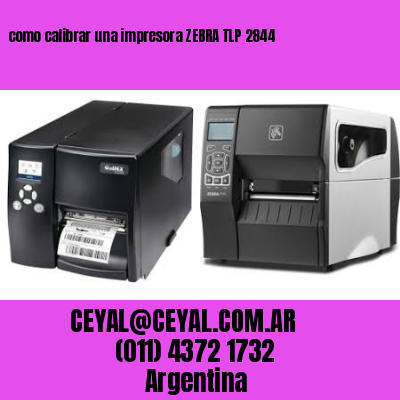 como calibrar una impresora ZEBRA TLP 2844