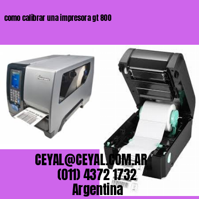 como calibrar una impresora gt 800