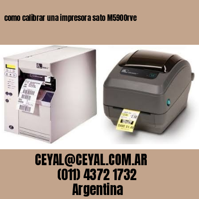 como calibrar una impresora sato M5900rve