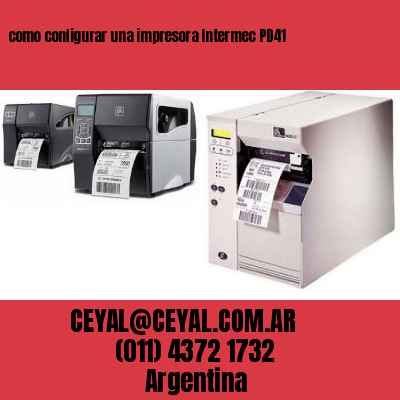 como configurar una impresora Intermec PD41
