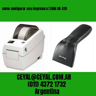 como configurar una impresora ZEBRA GK 420