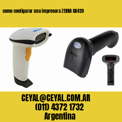 como configurar una impresora ZEBRA GK420