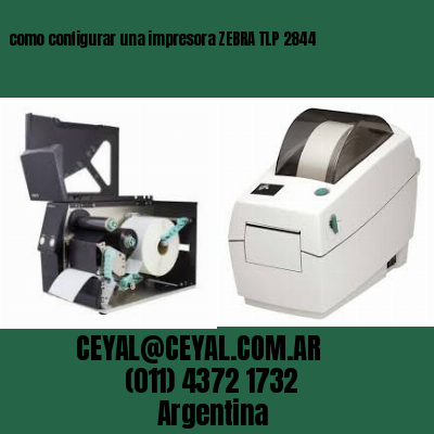 como configurar una impresora ZEBRA TLP 2844