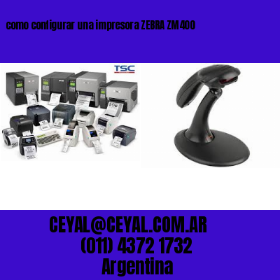 como configurar una impresora ZEBRA ZM400