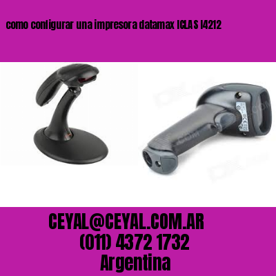 como configurar una impresora datamax ICLAS I4212