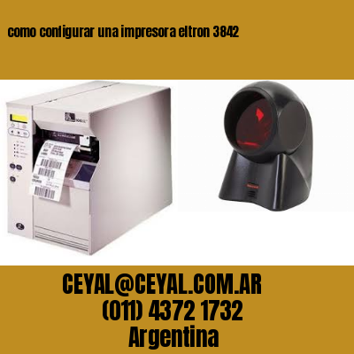como configurar una impresora eltron 3842