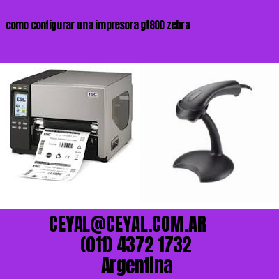 como configurar una impresora gt800 zebra