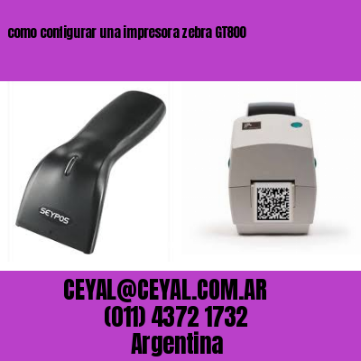 como configurar una impresora zebra GT800