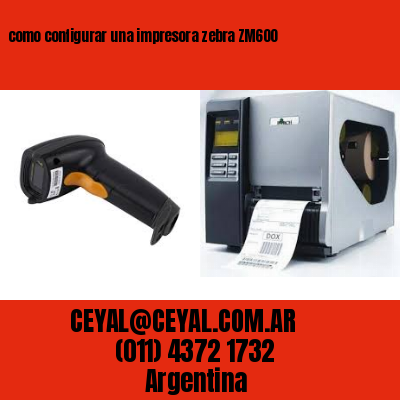 como configurar una impresora zebra ZM600