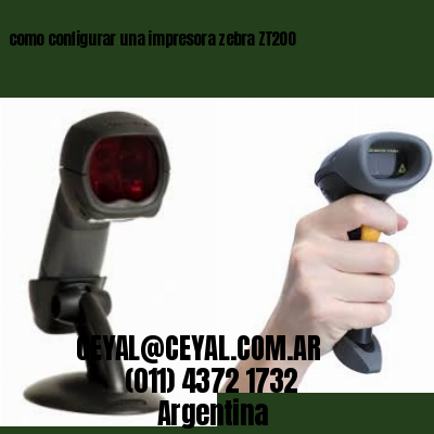 como configurar una impresora zebra ZT200