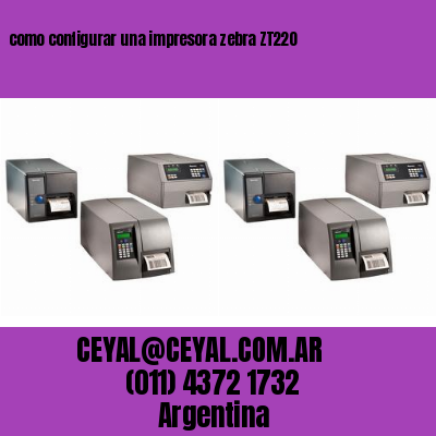 como configurar una impresora zebra ZT220