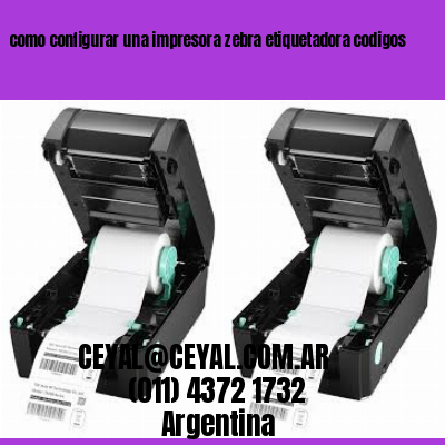 como configurar una impresora zebra etiquetadora codigos