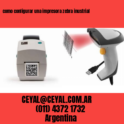 como configurar una impresora zebra inustrial