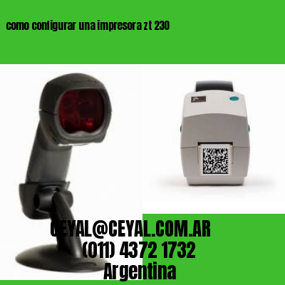 como configurar una impresora zt 230