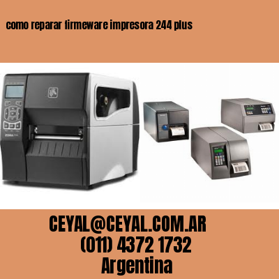 como reparar firmeware impresora 244 plus