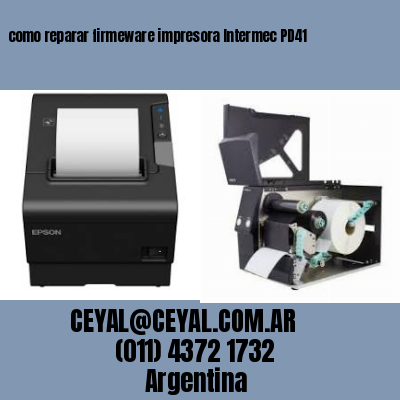 como reparar firmeware impresora Intermec PD41