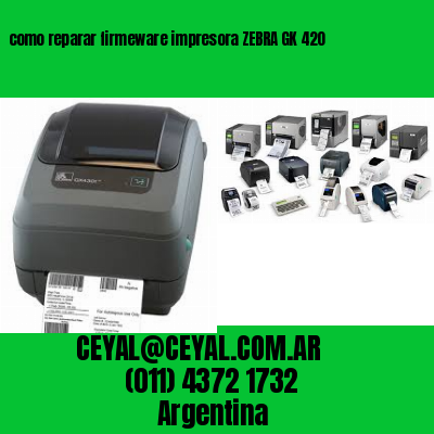 como reparar firmeware impresora ZEBRA GK 420