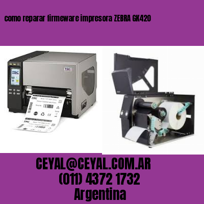 como reparar firmeware impresora ZEBRA GK420