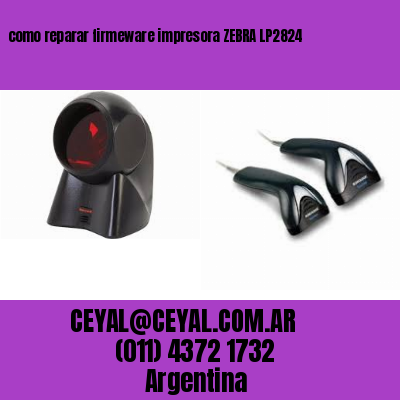 como reparar firmeware impresora ZEBRA LP2824