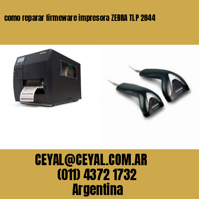 como reparar firmeware impresora ZEBRA TLP 2844