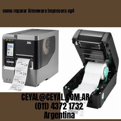 como reparar firmeware impresora cg4
