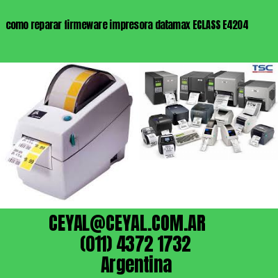 como reparar firmeware impresora datamax ECLASS E4204