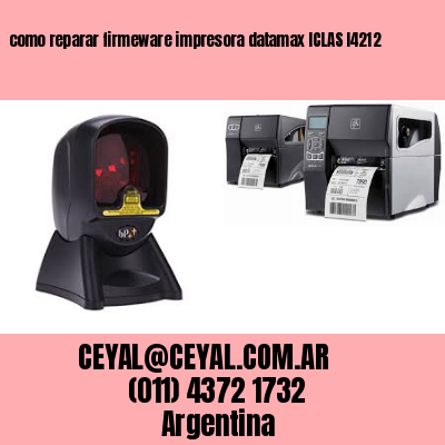 como reparar firmeware impresora datamax ICLAS I4212
