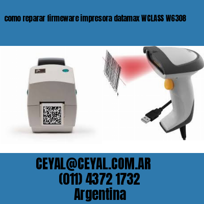 como reparar firmeware impresora datamax WCLASS W6308