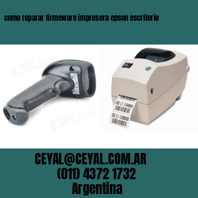 como reparar firmeware impresora epson escritorio