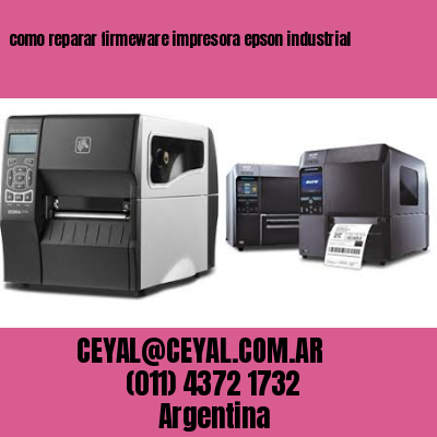 como reparar firmeware impresora epson industrial