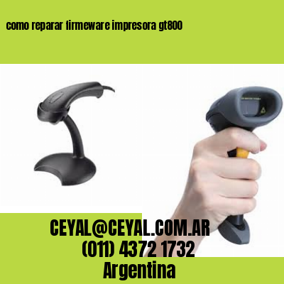 como reparar firmeware impresora gt800