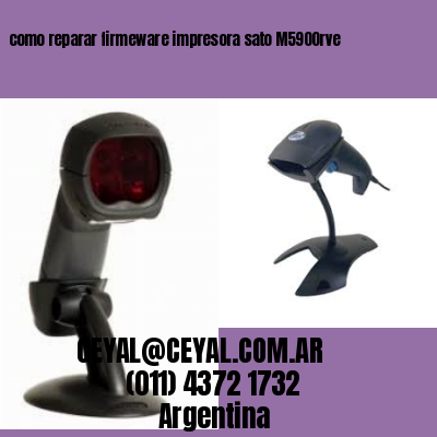 como reparar firmeware impresora sato M5900rve