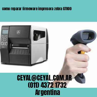 como reparar firmeware impresora zebra GT800