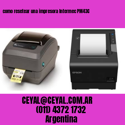 como resetear una impresora Intermec PM43C