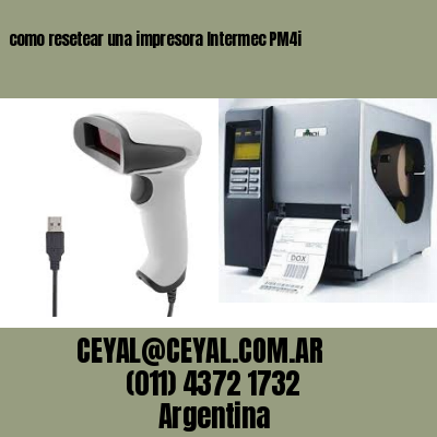 como resetear una impresora Intermec PM4i