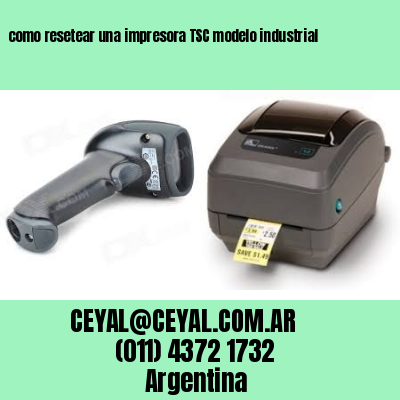 como resetear una impresora TSC modelo industrial