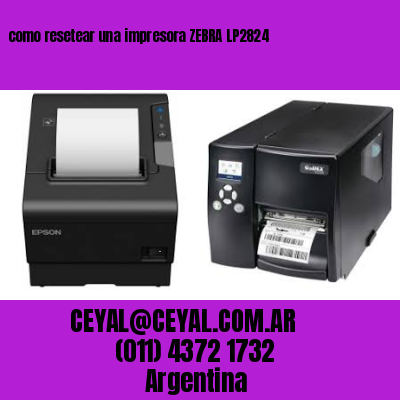 como resetear una impresora ZEBRA LP2824