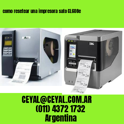 como resetear una impresora sato CL608e