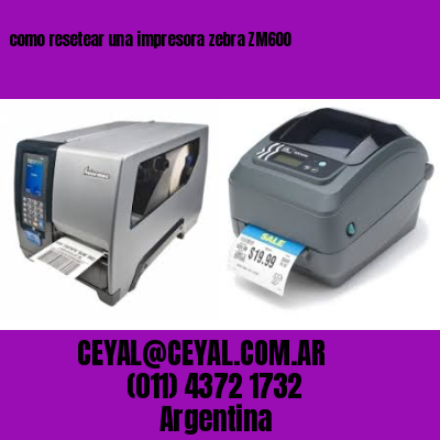 como resetear una impresora zebra ZM600