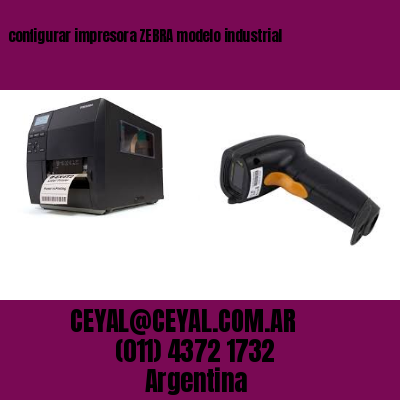configurar impresora ZEBRA modelo industrial