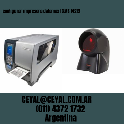 configurar impresora datamax ICLAS I4212