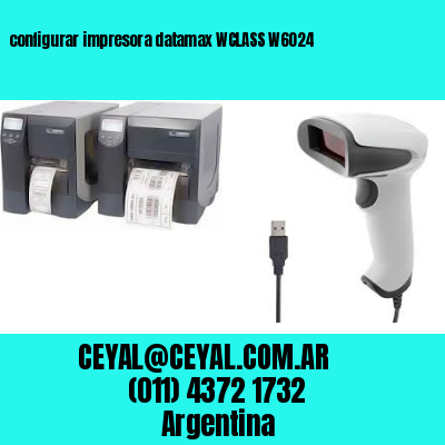 configurar impresora datamax WCLASS W6024