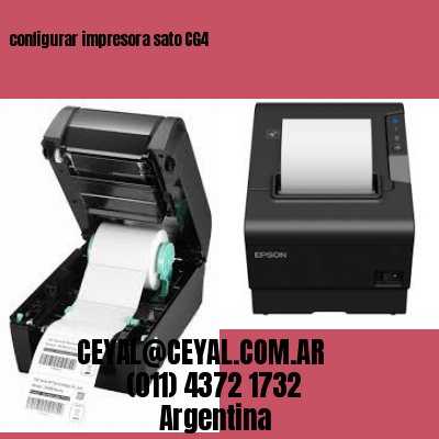 configurar impresora sato CG4