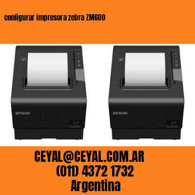 configurar impresora zebra ZM600