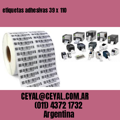 etiquetas adhesivas 39 x 110